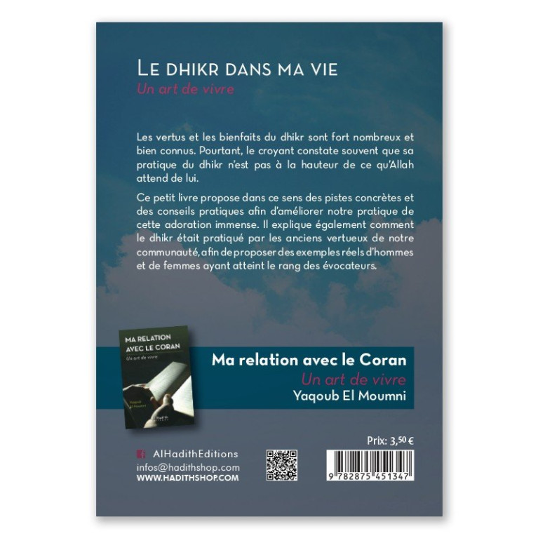 Le Dhikr Dans Ma Vie - Yaqoub El Moumni - Edition Al Hadith