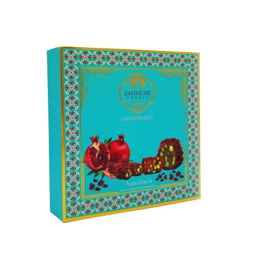 Loukoum Pistaches et Grenades - Coffret Luxe - Zaitoune 250g