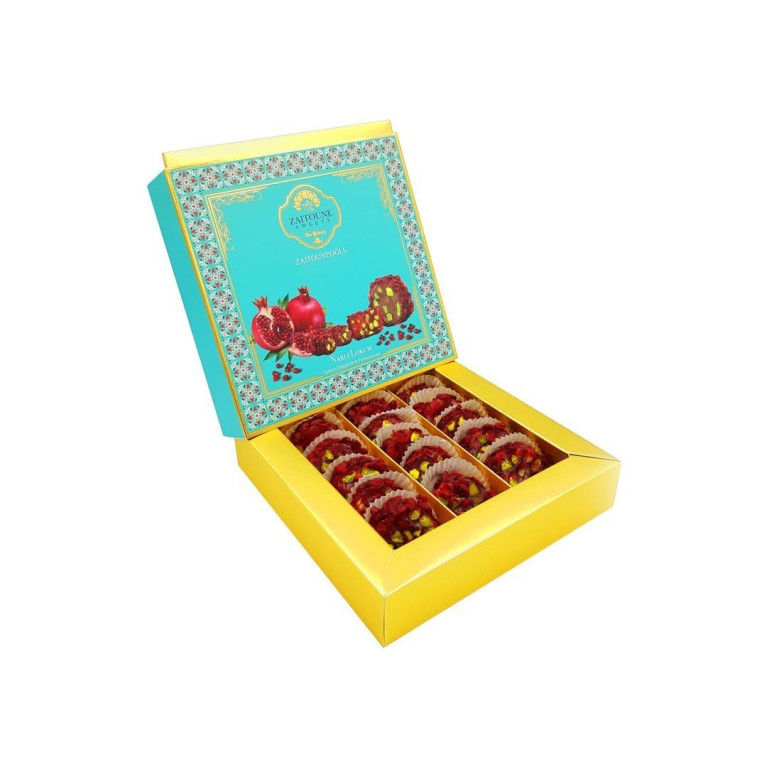 Loukoum Pistaches et Grenades - Coffret Luxe - Zaitoune 250g