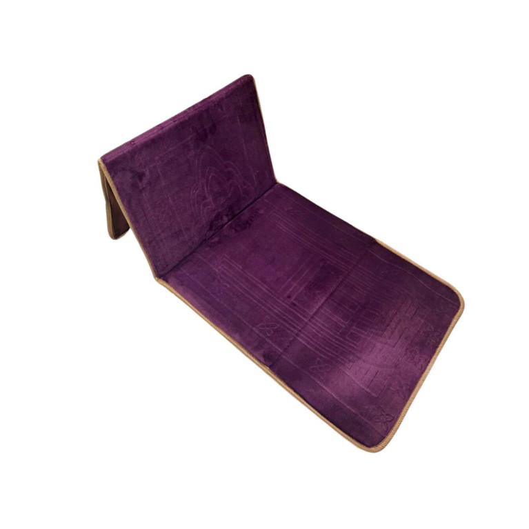 Tapis de Prière avec dossier et poche de rangement - Violet