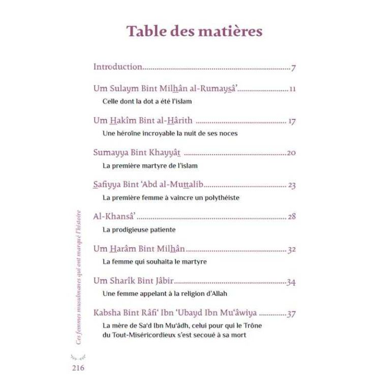 Ces femmes musulmanes qui ont marqué l’histoire - UM ISR ’ BAYYÛMÎ - Éditions Al-Hadîth