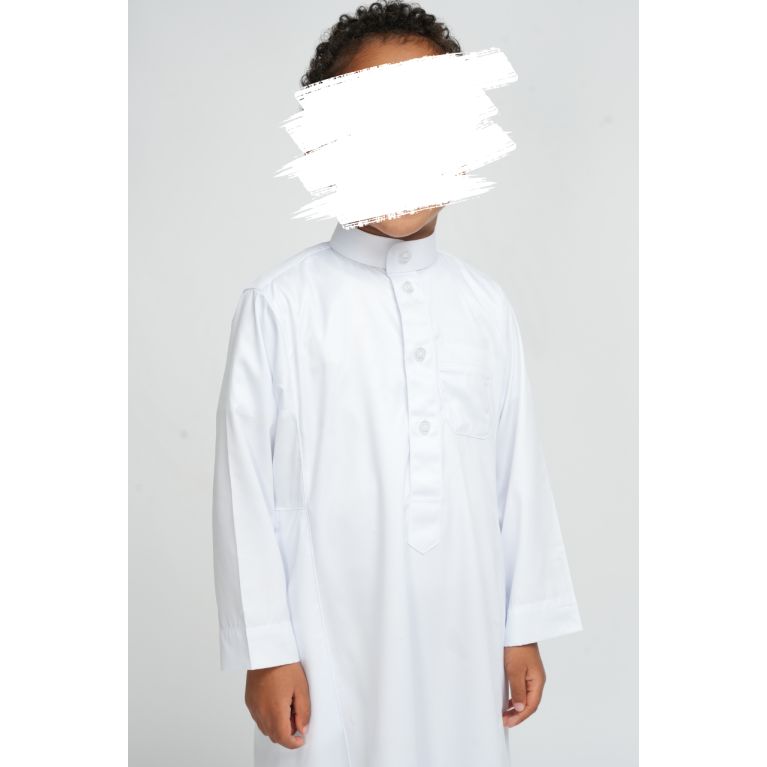 Qamis Enfant Blanc : Disponible de Bébé à Adolescent (0 à 13 Ans) - Soundouss