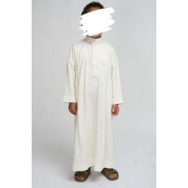 Qamis Enfant Écru : Disponible de Bébé à Adolescent (0 à 13 Ans) - Soundouss