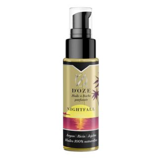 Huile à barbe 100% naturelles : argan, ricin et jojoba - Nightfall- 50ml - D'OZE