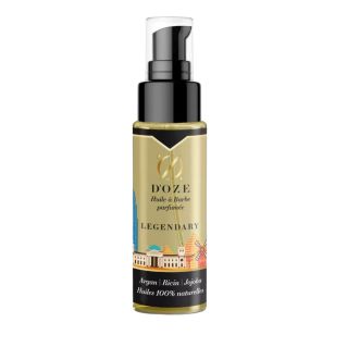 Huile à barbe 100% naturelles : argan, ricin et jojoba - Legendary- 50ml - D'OZE