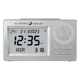 Réveil Islamique FAJ-106 –Silver - Appel à la Prière (Athan) avec Horaires Automatiques