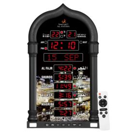 Horloge Prière Al Fatiha FAJ-4008PRO - Noir