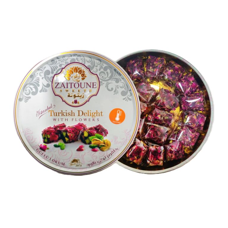 Loukoum Enrobé aux Pétales de Roses 250g - Coffret Prestige - Zaitoune