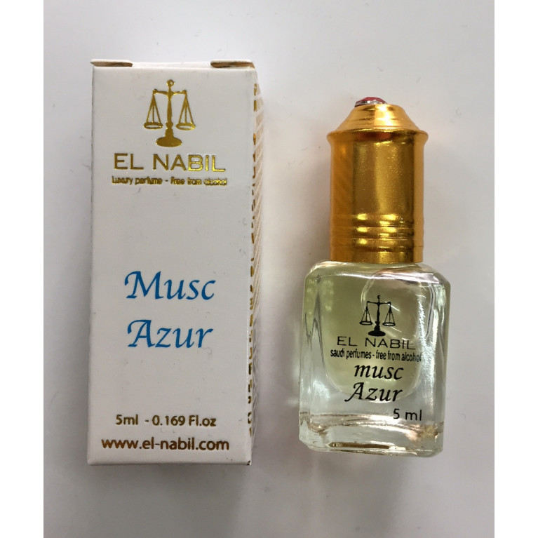 El Nabil - Musc Azur 5 ml - Saudi Perfumes - Sans Alcool