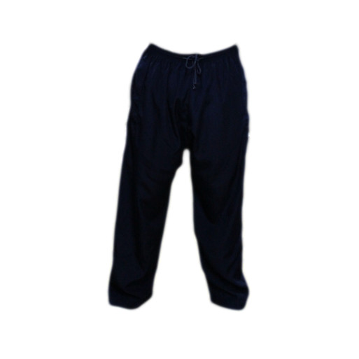 Qamis noir coupe droite avec pantalon Afaq : bouton col et manches