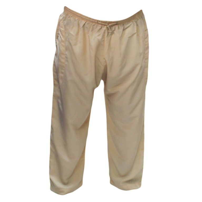 Qamis pakistanais beige avec pantalon Afaq : bouton col et manches